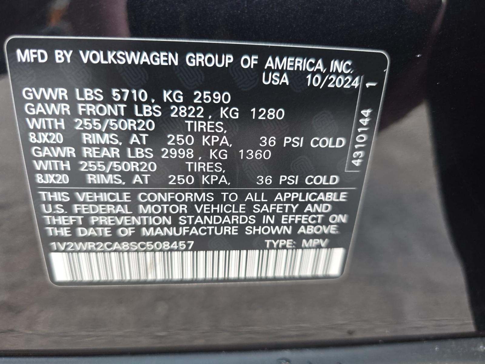 2025 Volkswagen Atlas 2.0T SE FWD