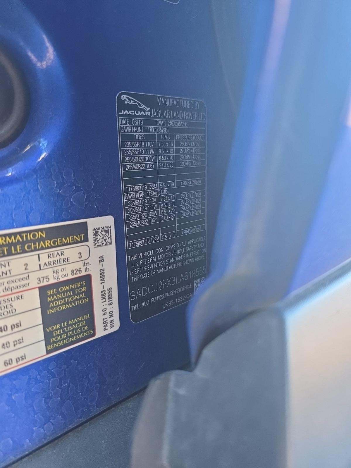 2020 Jaguar F-PACE 25t Premium AWD