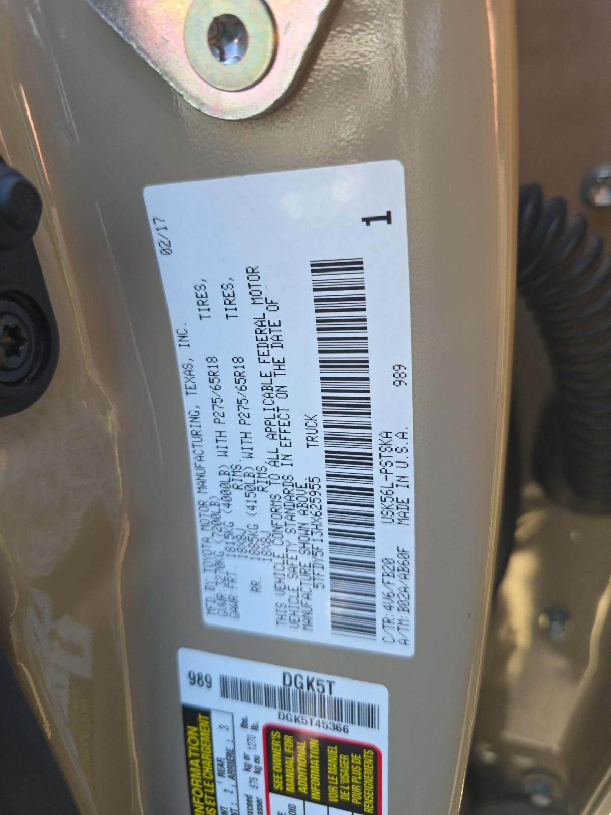 2017 Toyota Tundra SR5 AWD