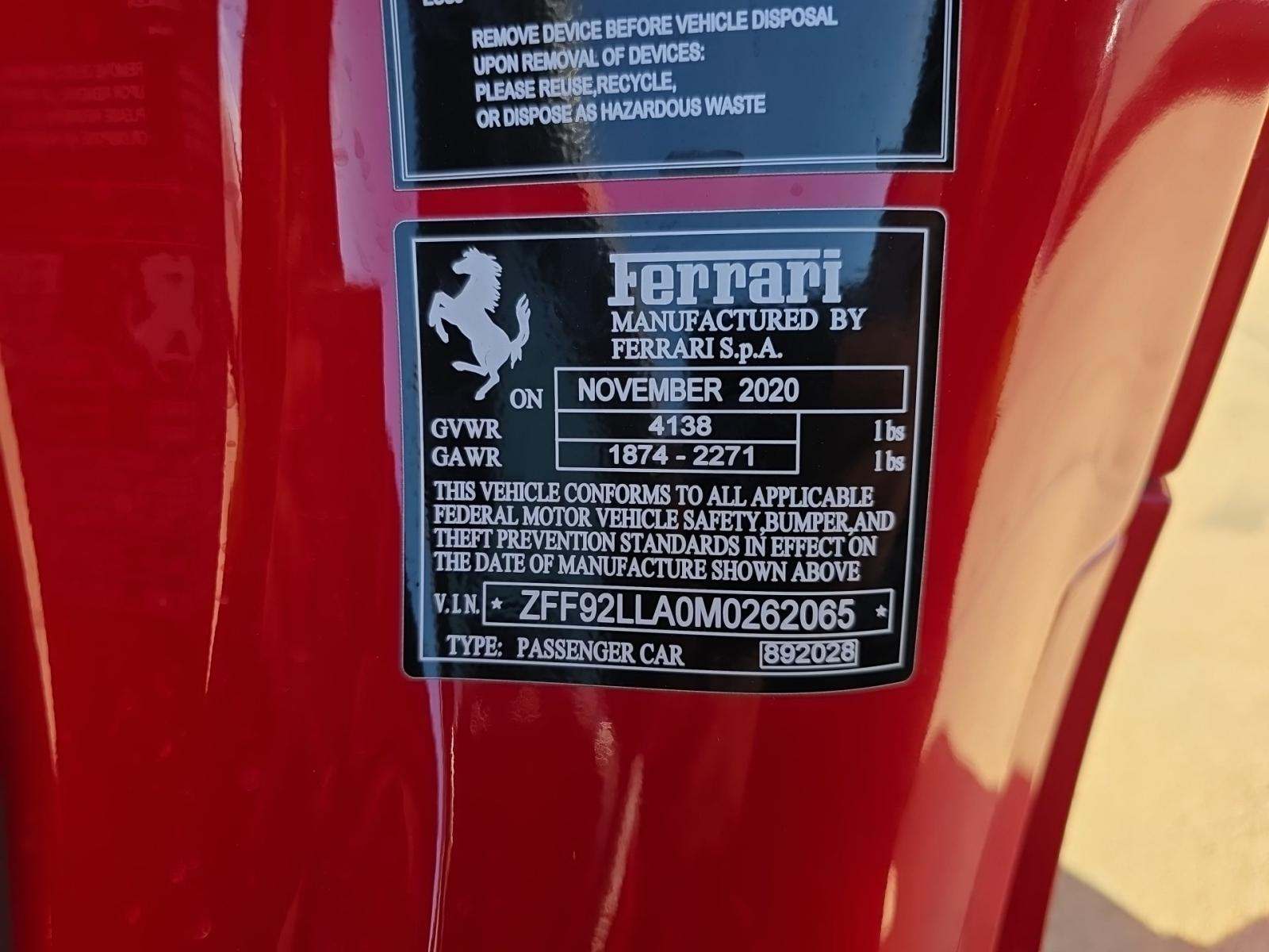 2021 Ferrari F8 Tributo RWD