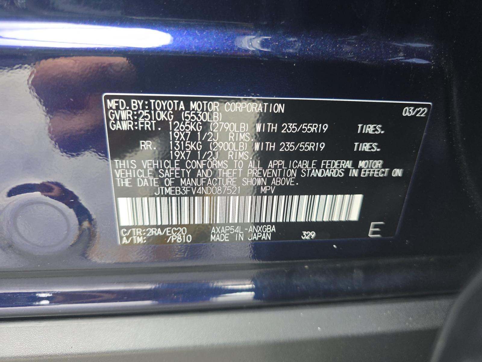 2022 Toyota RAV4 Prime XSE AWD