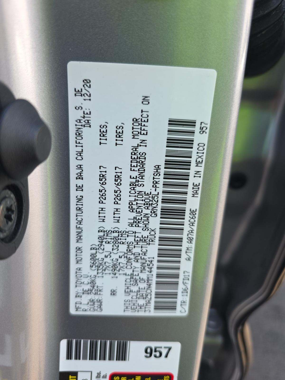 2021 Toyota Tacoma TRD Sport RWD