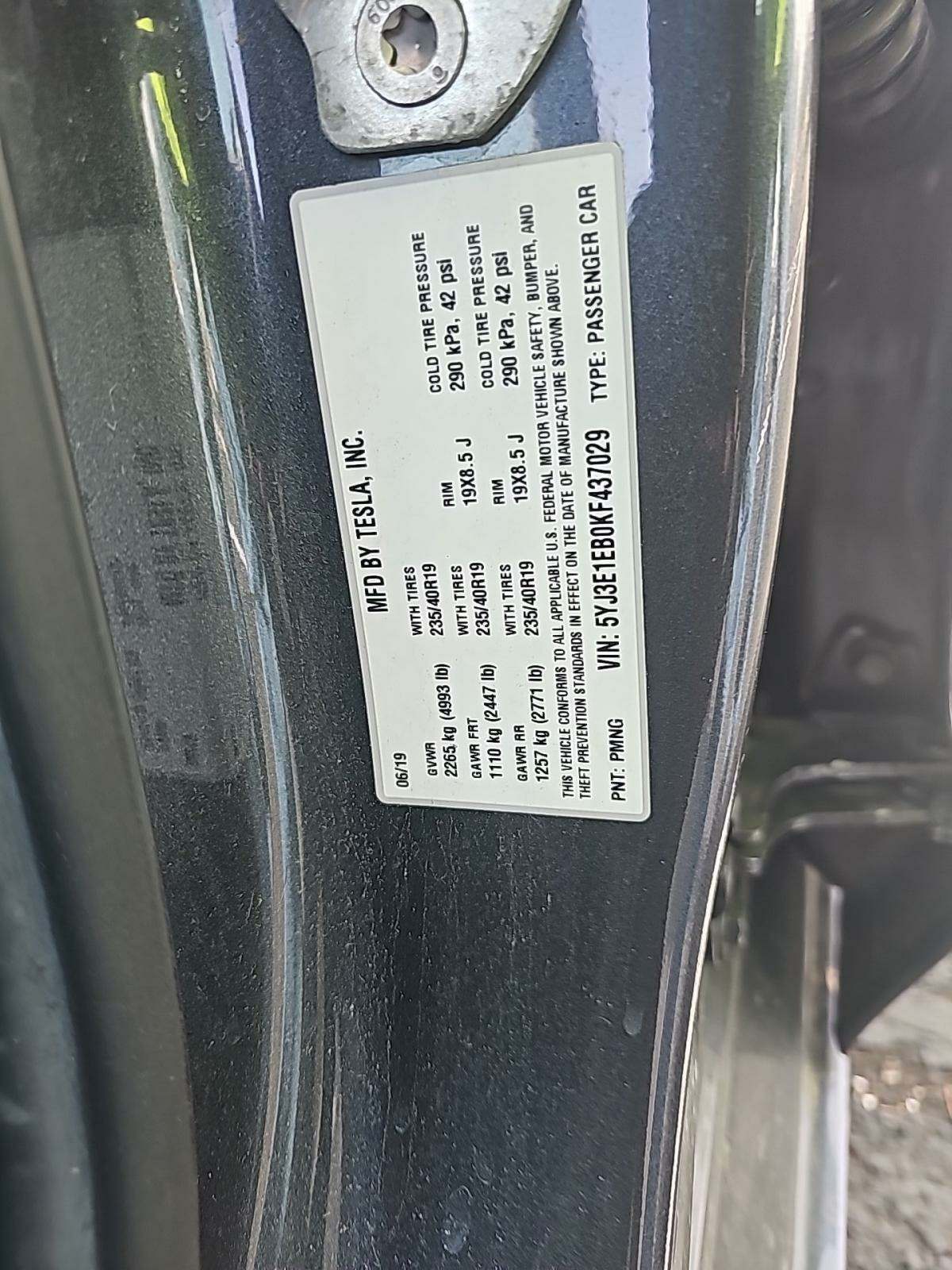 2019 Tesla Model 3 Long Range AWD