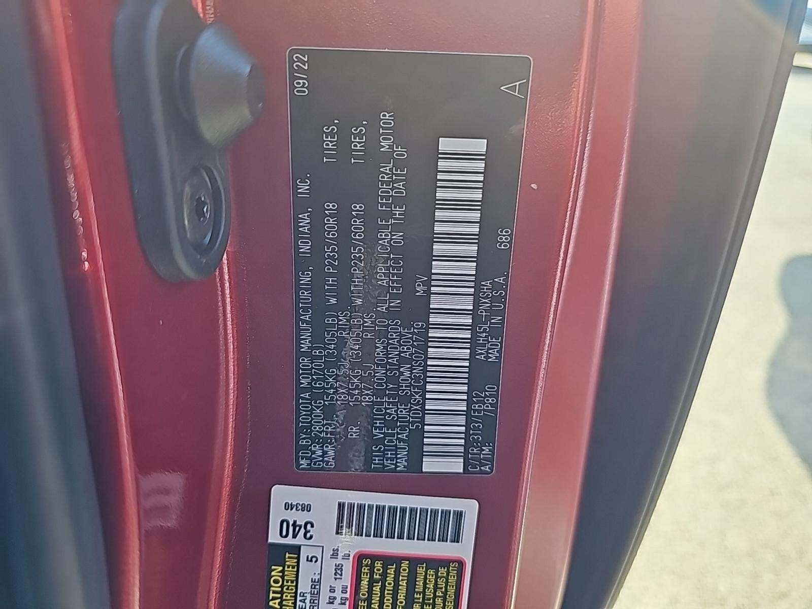 2022 Toyota Sienna XSE AWD